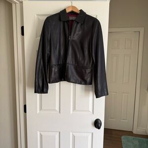 Ann Taylor Black Leather Jacket